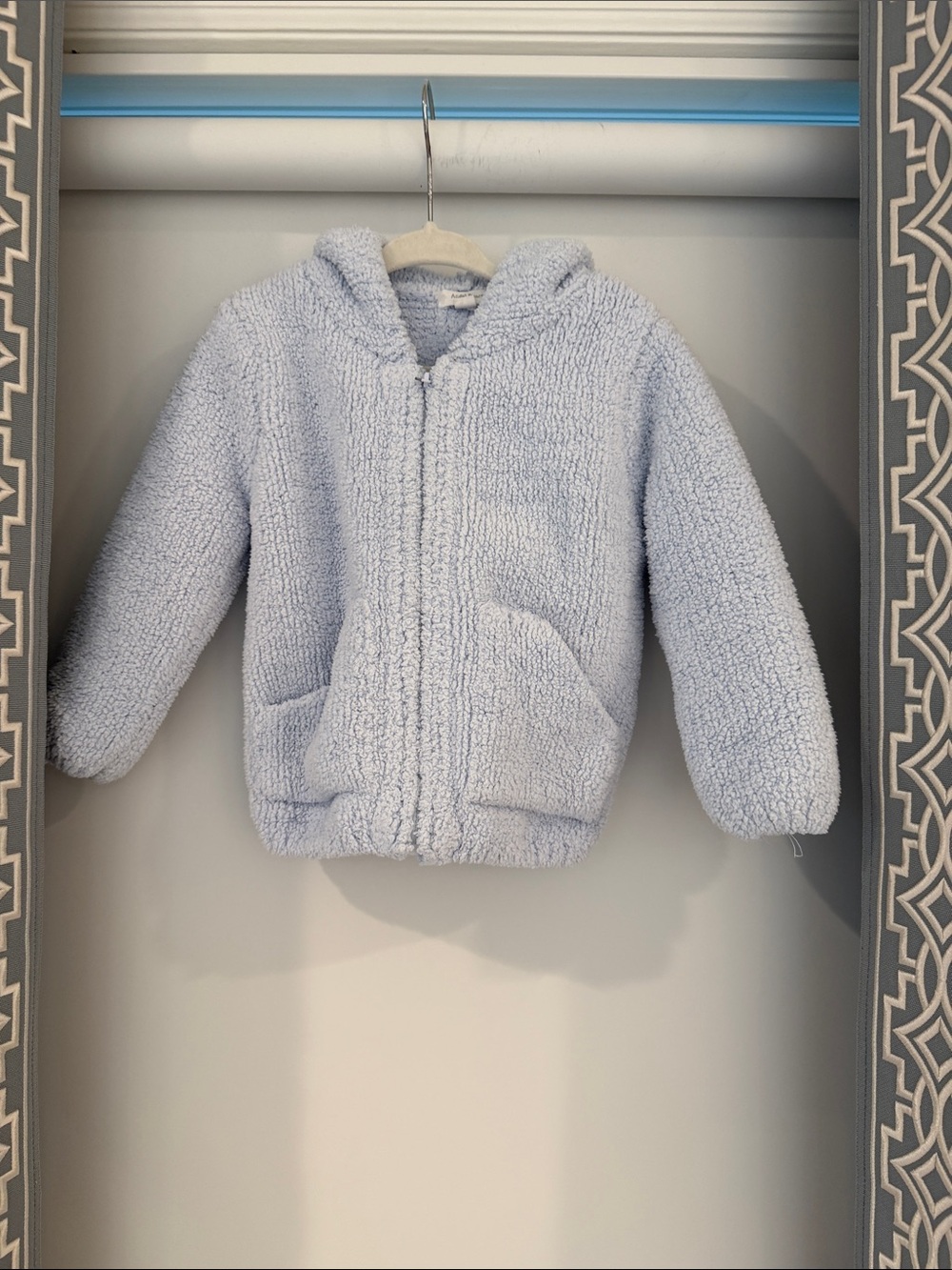 Angel Dear Light Blue Sherpa Hoodie for Kids